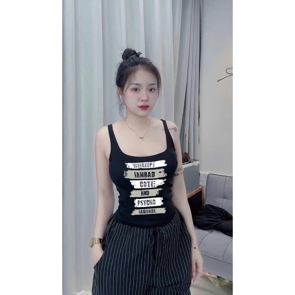 I AM BAD UN 2-STEP FRONT เสื้อยืดคอเหลี่ยมน่ารักสําหรับการเต้นทุกวันของผู้หญิง - Thien Scorpio