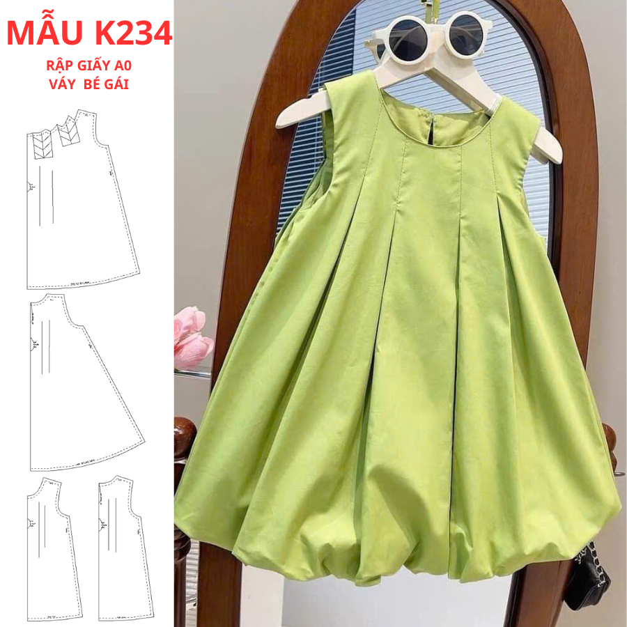 แผ่นกระดาษ A0 GIRLS PUMPKIN DRESS-K234