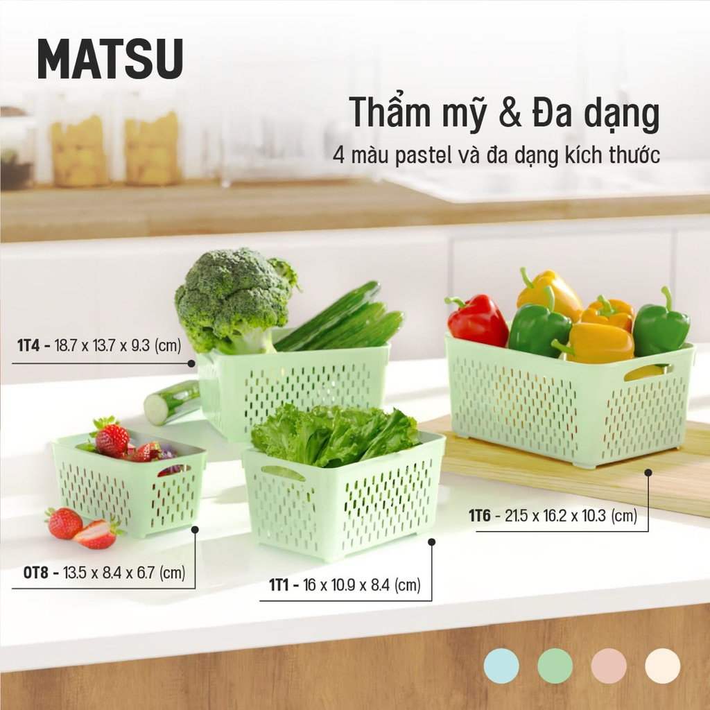 COMBO 5 ลูก DUY TAN MULTI-USE BASKET 0.8T, 1T1, 1T4, 1T6