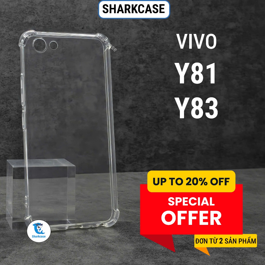 เคส Vivo Y83, Y81, Y81s ซิลิโคนพลาสติกใส กันกระแทก ปกป้องกล้องโทรศัพท์ sharkcase