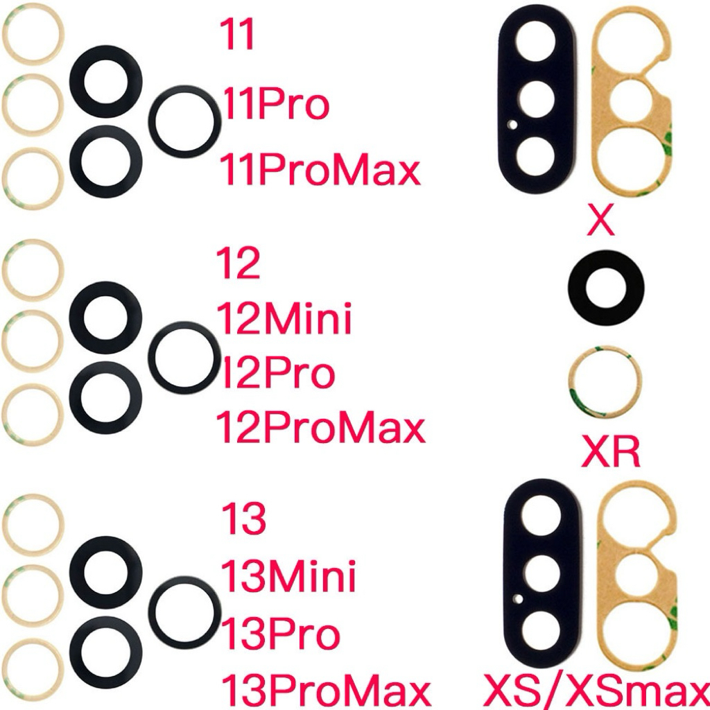กระจกกล้องสําหรับ iPhone 7plus/8plus/ Xs m ถึง 16 16p 16pro max