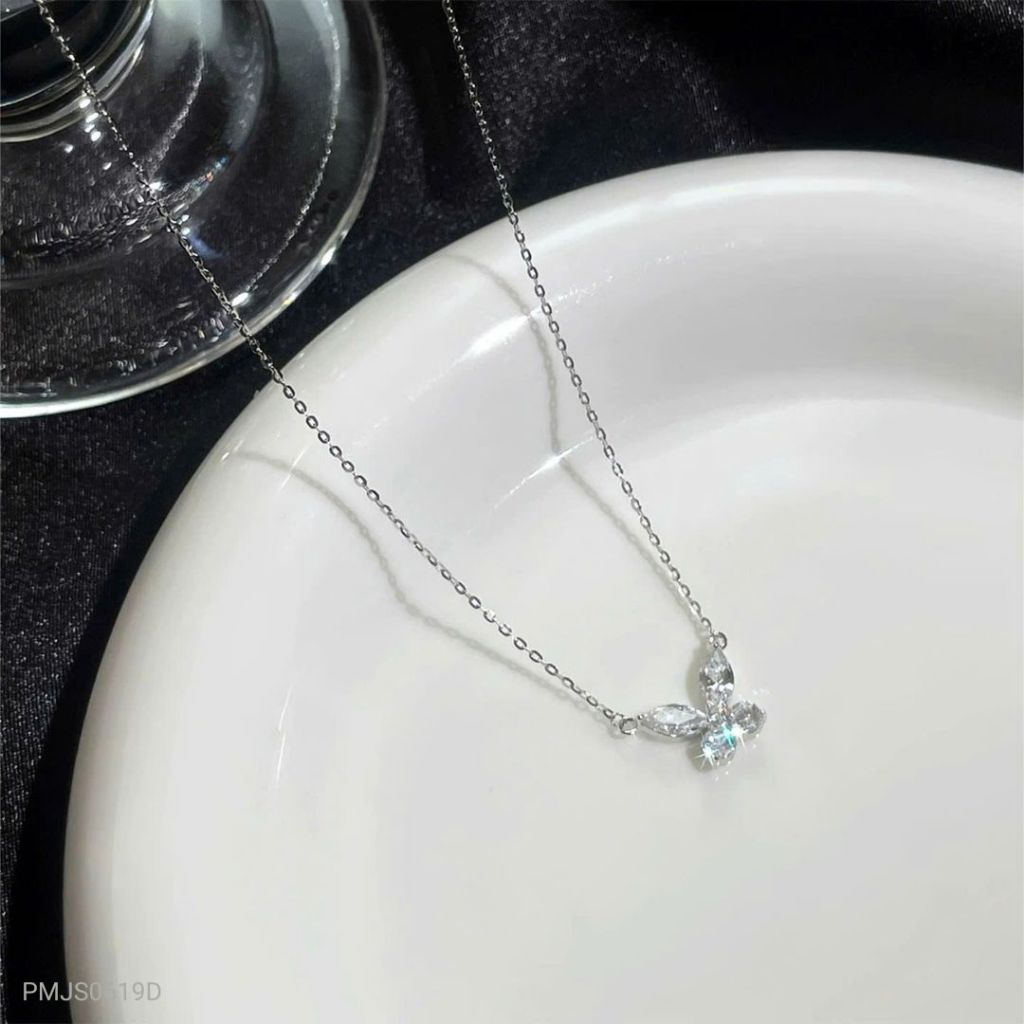 PMJ สร้อยคอเงินผู้หญิง สร้อยคอ TUFF พร้อมหินคุณภาพสูง PMJS0619D Puc Minh Jewelry