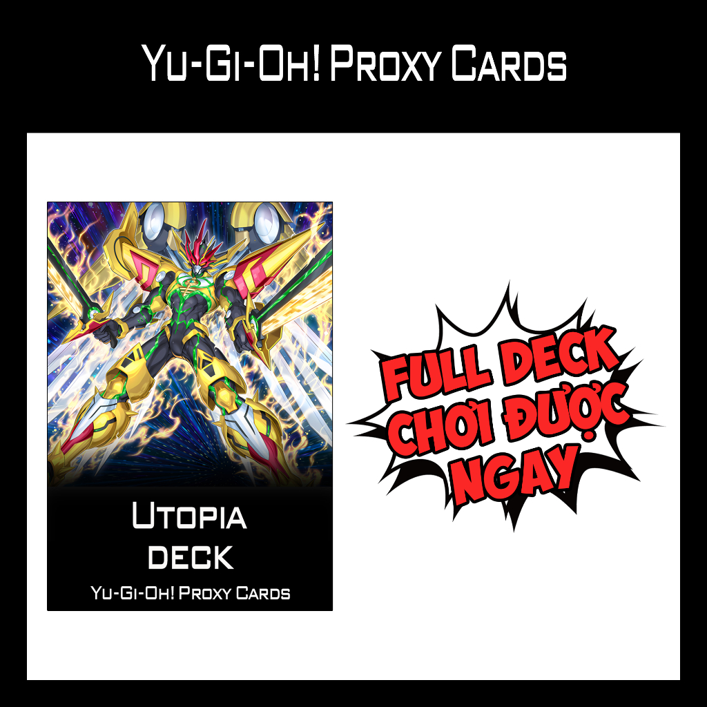การ์ด YUGIOH - Utopia Deck - 1 ด้านข้างพิมพ์ (60 ใบ)