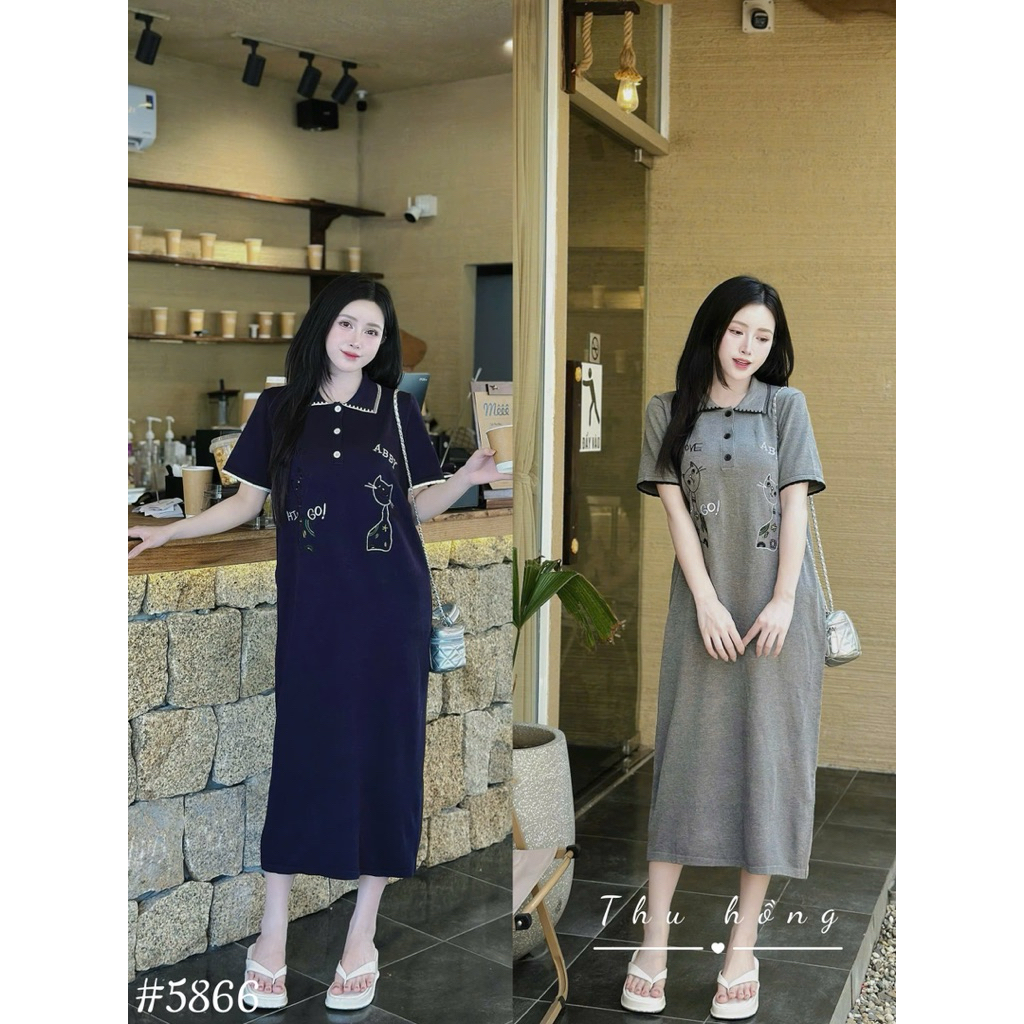 Mtg เดรสไหมพรมคอปีน*