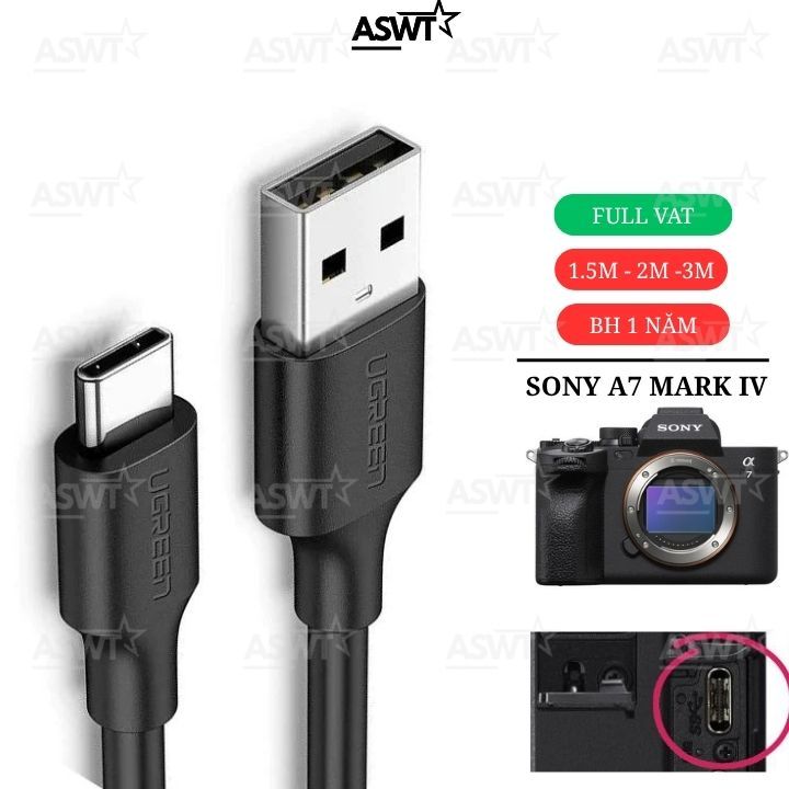 สาย USB เชื่อมต่อกล้อง SONY alpha A7 Mark IV / A74 / A7 mark 4 / A7M4 / ILCE-7M4 - FULL VAT