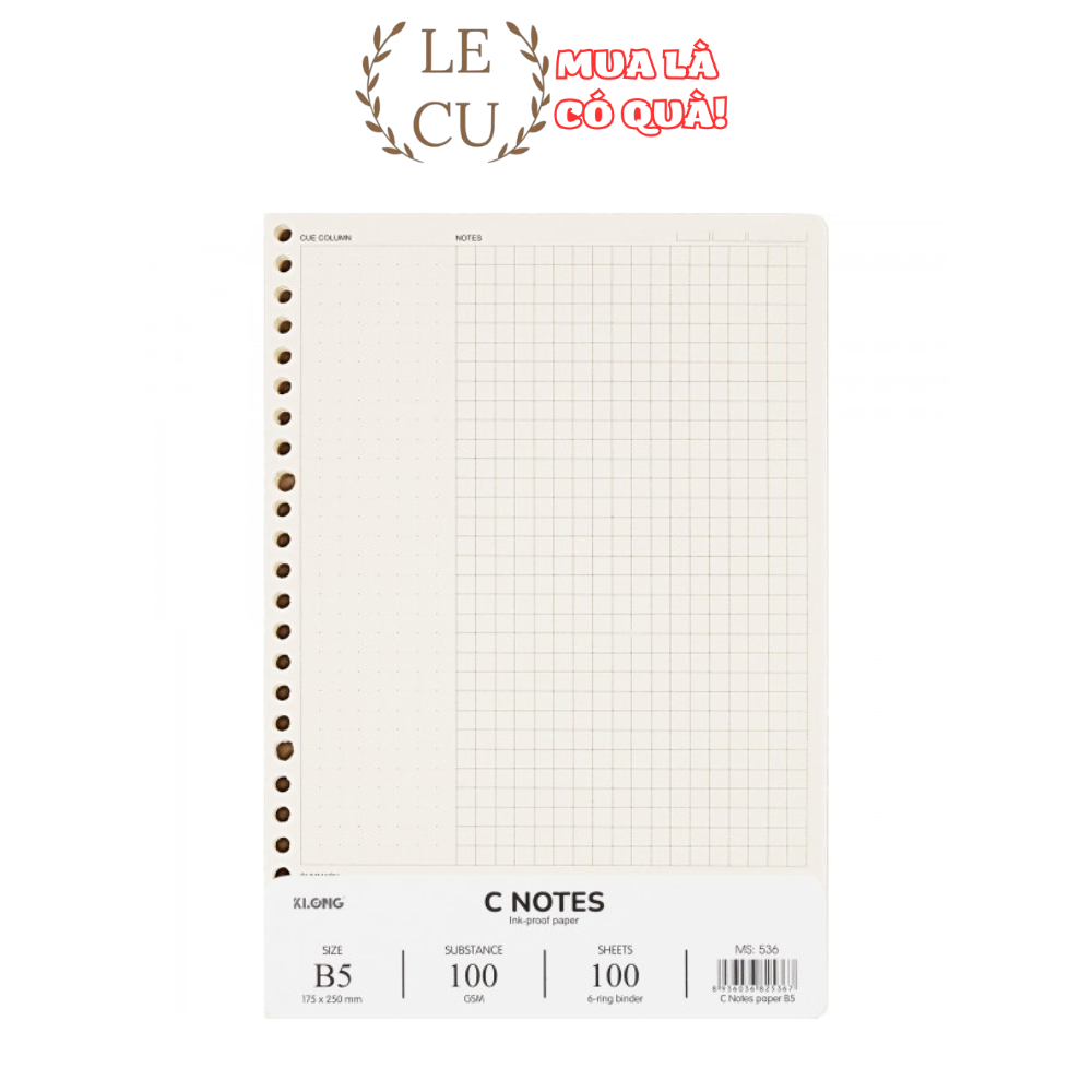 [Combo 3/1] แฟ้ม C Notes (6 x 6) mm B5 100 แผ่น 100/76; MS: 536