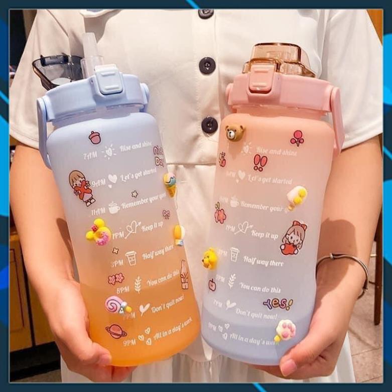 CUTE ขวดน้ํา 2 ลิตร พร้อม TICKER, BGN 800ML BOTTLE, BGN 1000L, BGN 1500L