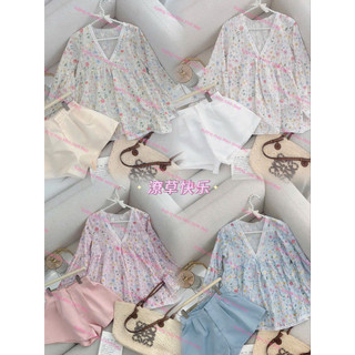 (CÓ BIGSIZE) SET BABYDOLL HOA THÊU TAY DÀI PHỐI REN KÈM QUẦN TAFTA XỊN (💯Hàng chuẩn hình