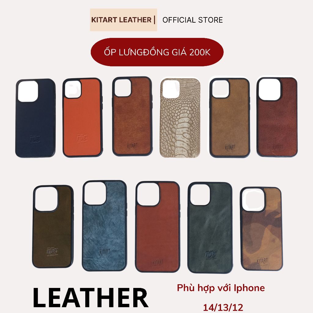 เคส KitArt Premium Cowhide - เคสกันกระแทกสําหรับ Iphone 12 13 14 Series