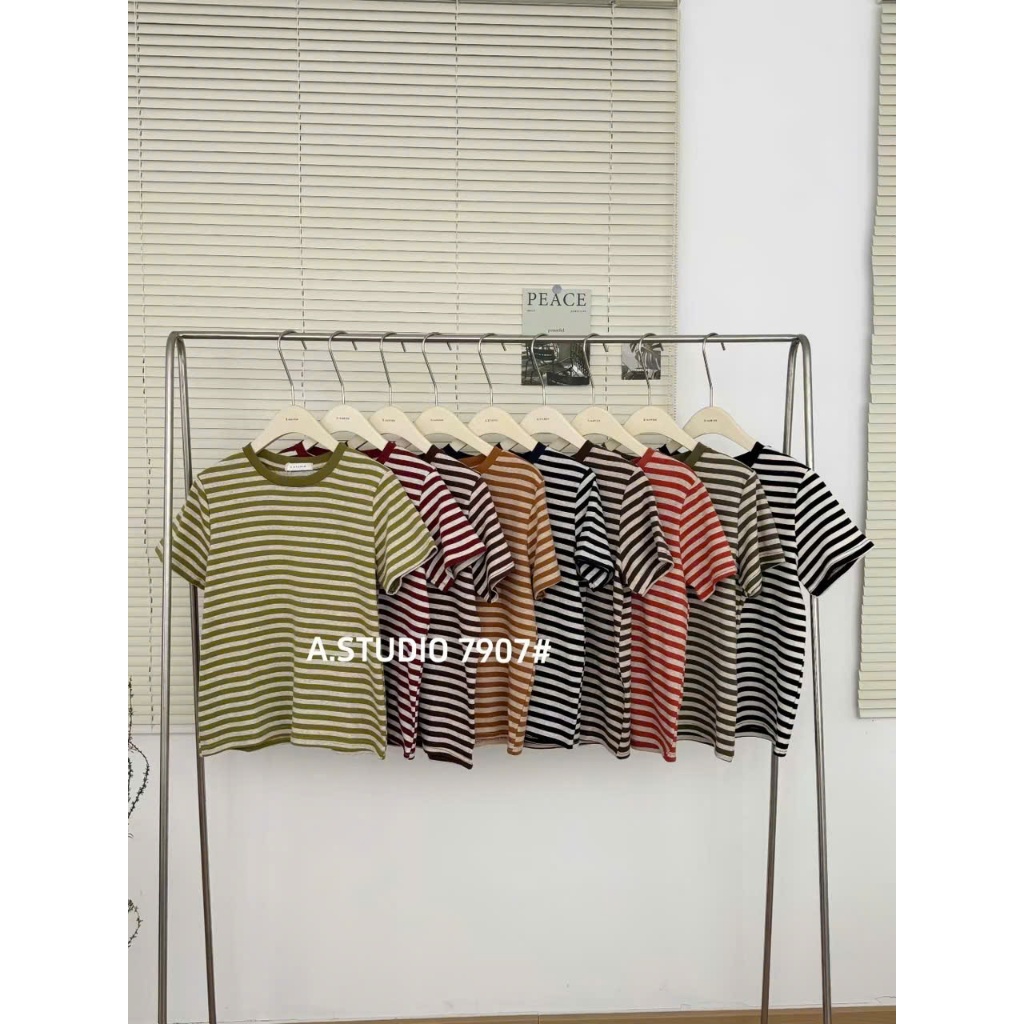 เสื้อยืดคอลายขวาง Xongen PCT รหัส 79907