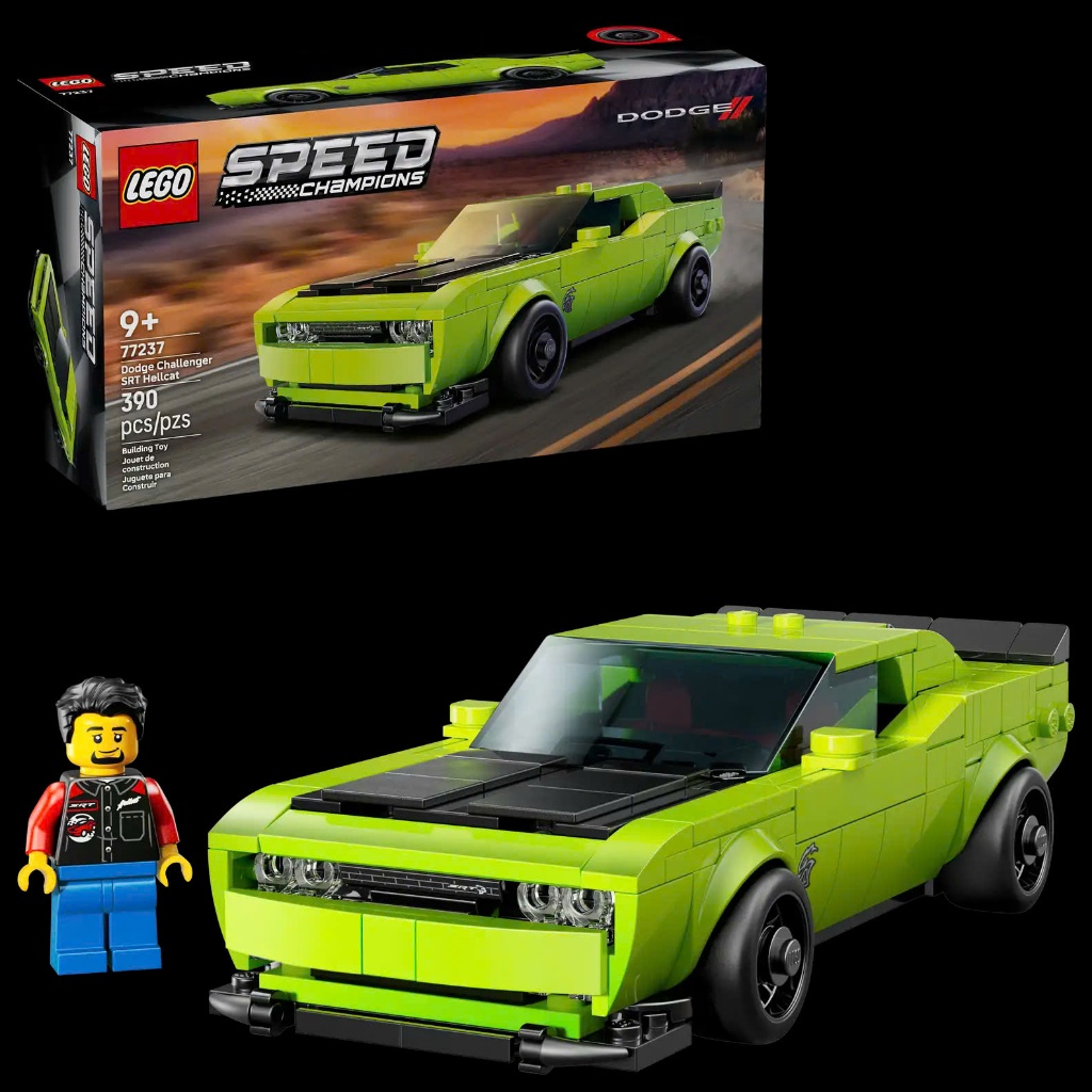 Lego 77237 Dodge Challenger SRT Hellcat รถสปอร์ตประกอบของเล่น