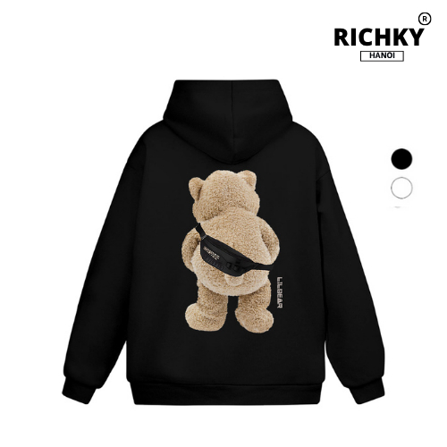 Richky Hanoi Premium Hoodie Teddy Bear Student Teddy Bear Bag