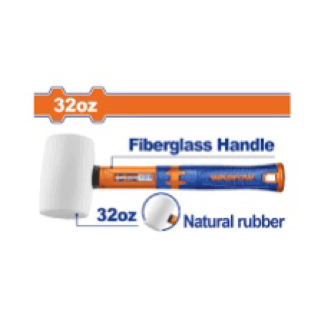 900g WADFOW WHM7309 ค้อนยางสีขาว