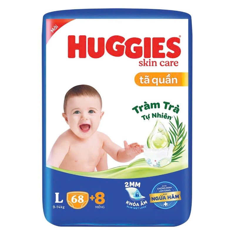 HUGGIES SKIN CARE TEA TREE DIAPERS 2XL54+6