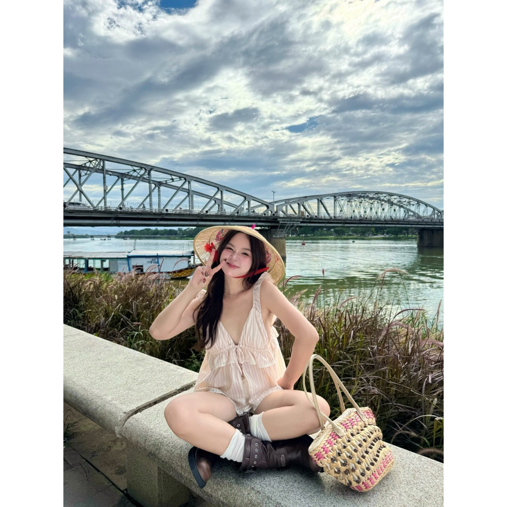 BOW TIE BABYDOLL SHIRT - ลาย PATTERN