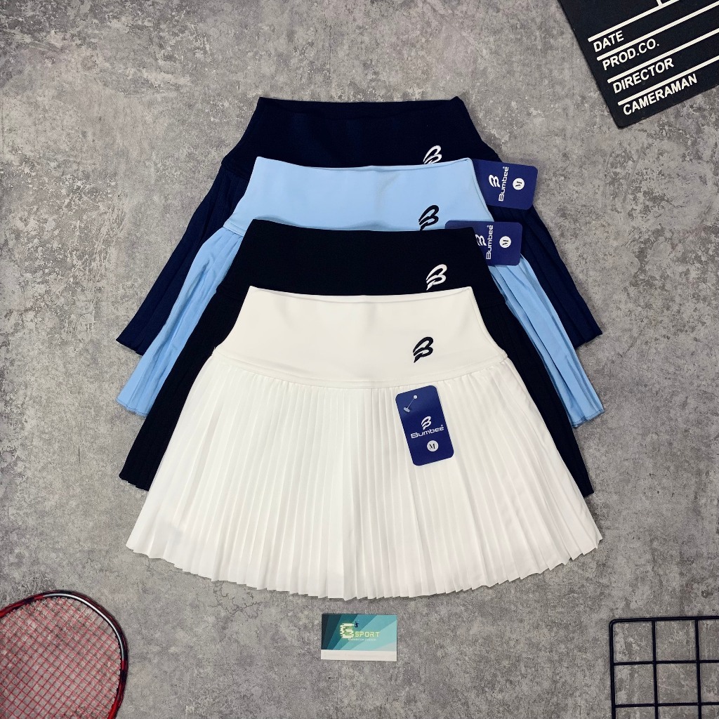 กระโปรงแบดมินตันจีบ Bumbee กระโปรงลูกดองยืดสามมิติ 2 ชั้น