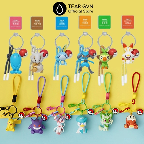 พวงกุญแจโปเกมอนแท้ Langbowang ประกอบด้วย Cubone, Sobble, Lucario,Pikachu, Gengar, Fuecoco, Quaxly, S