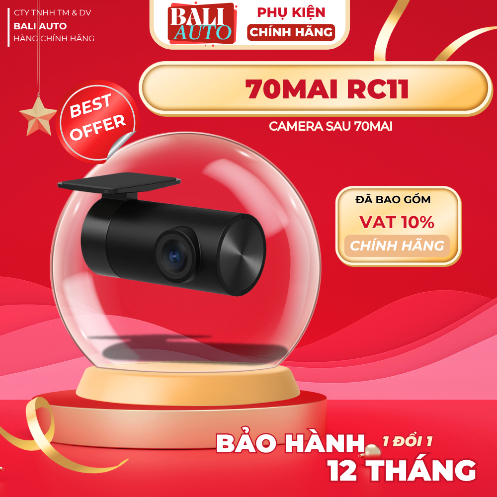 ตากล้องหลัง 70mai RC11 Full HD สําหรับกล้อง 70Mai A510/ A810/ A800S/ A500S/ A400/ A200/ S500