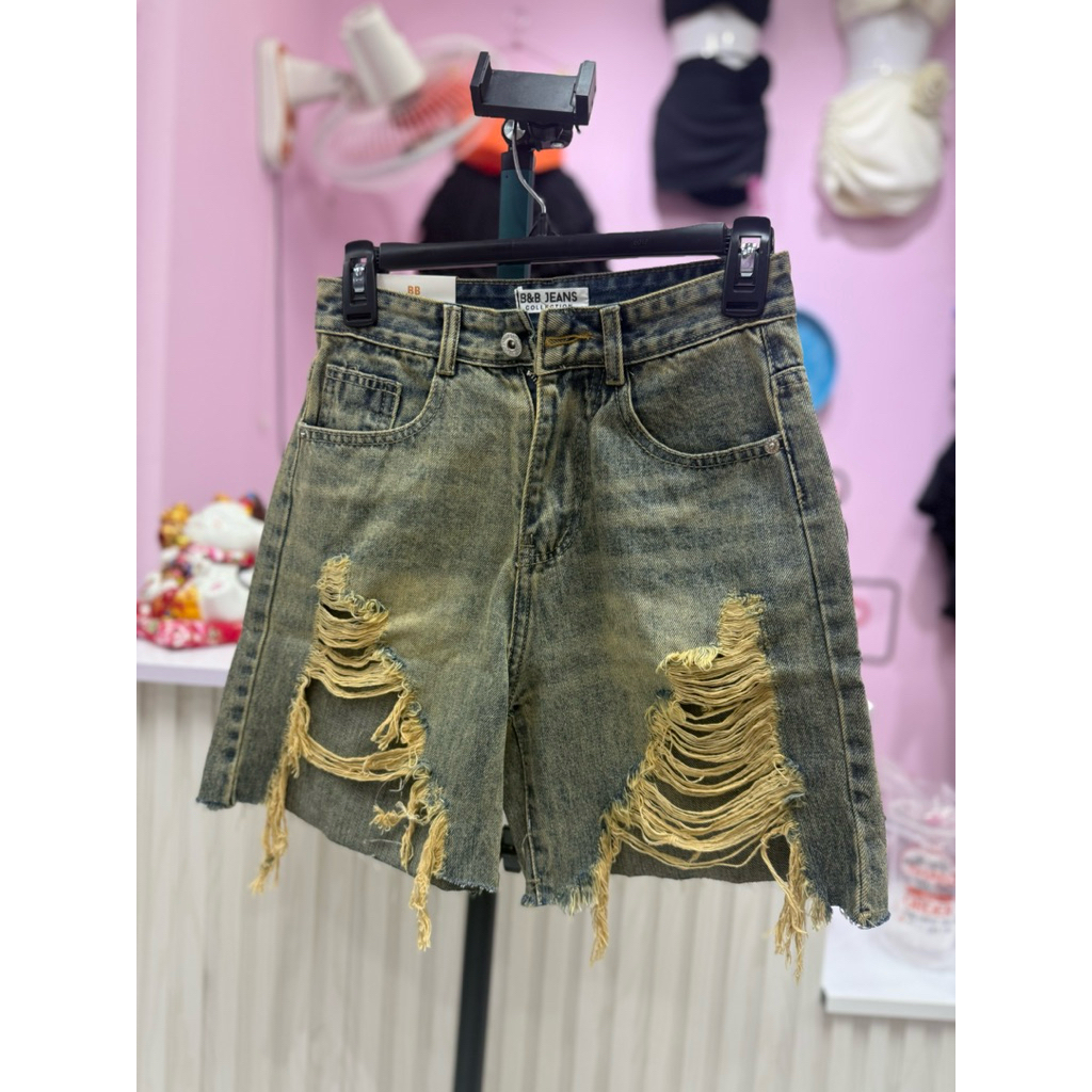 DIRTY-COLOR PANTS แต่งขาดที่เข่า