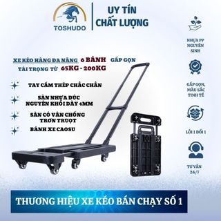 TOSHUDO - Xe Kéo Hàng , Xe Đẩy Hàng Tải Trọng Cao 4 -5 -6 - 7 Bánh Từ 65KG - 200KG