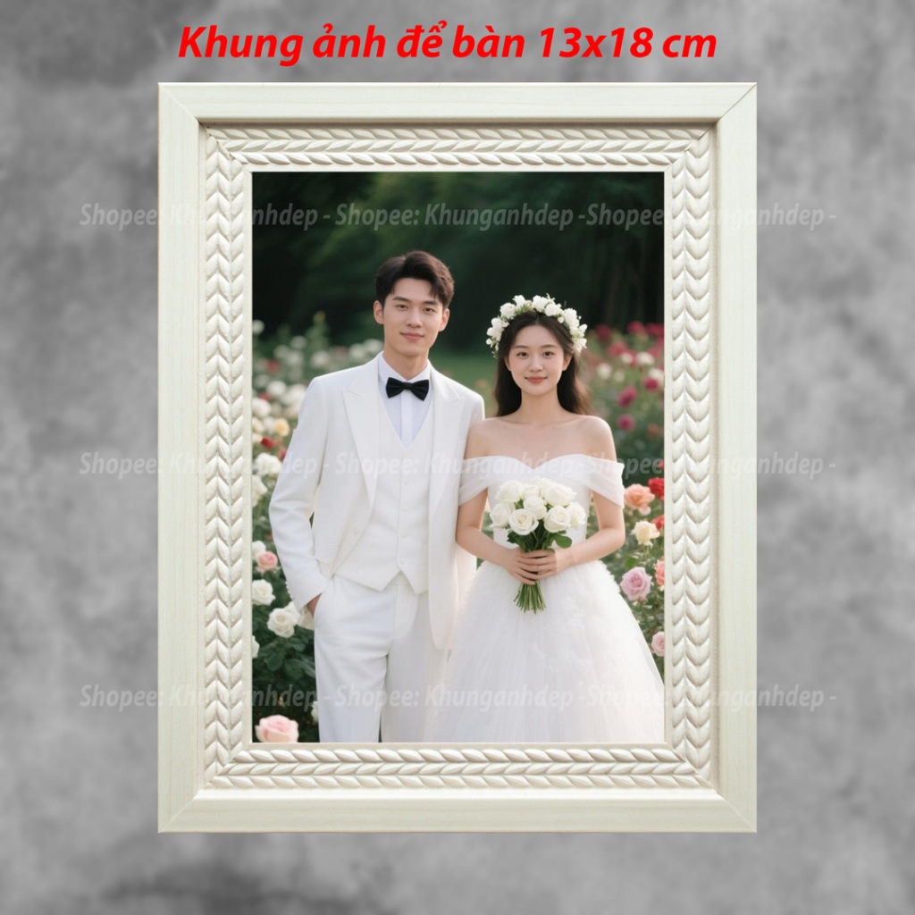 กรอบรูปตั้งโต๊ะเกาหลี 13x18 ซม. N313 ปริ้นรูปขอตกแต่งบ้านของขวัญมีความหมาย