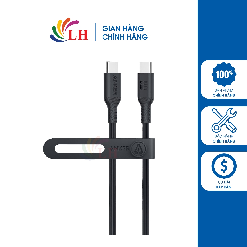 สาย USB Type-C ถึง Type-C Anker 544 TPE สายชีวภาพ 140W 0.9m A80F1 - สินค้าของแท้
