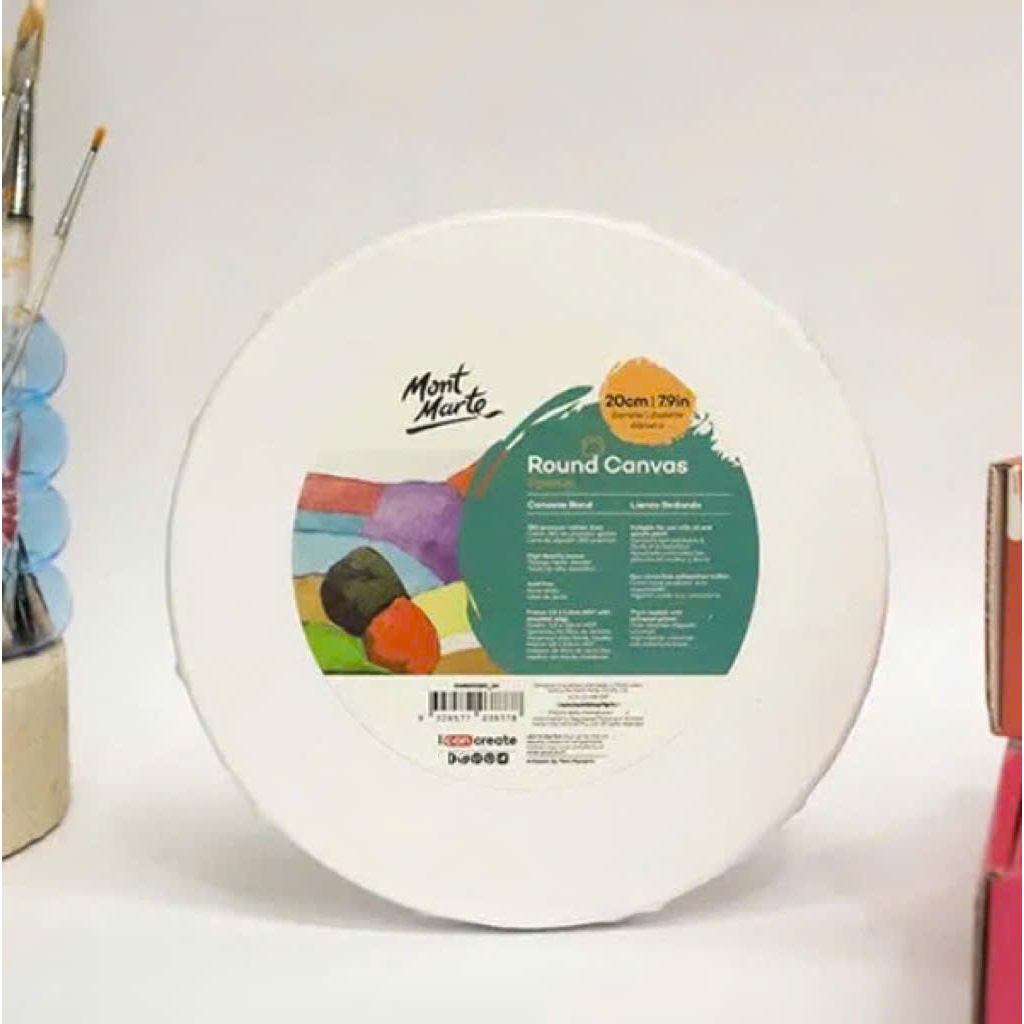 Mont Marte Round Canvas Frame - Painting Canvas 20cm