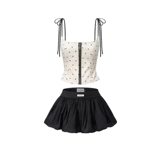 เสื้อซิปหน้าผ้ายีนส์ฟอกสีน้ําเงิน 2-Strap - HOO DESIGN