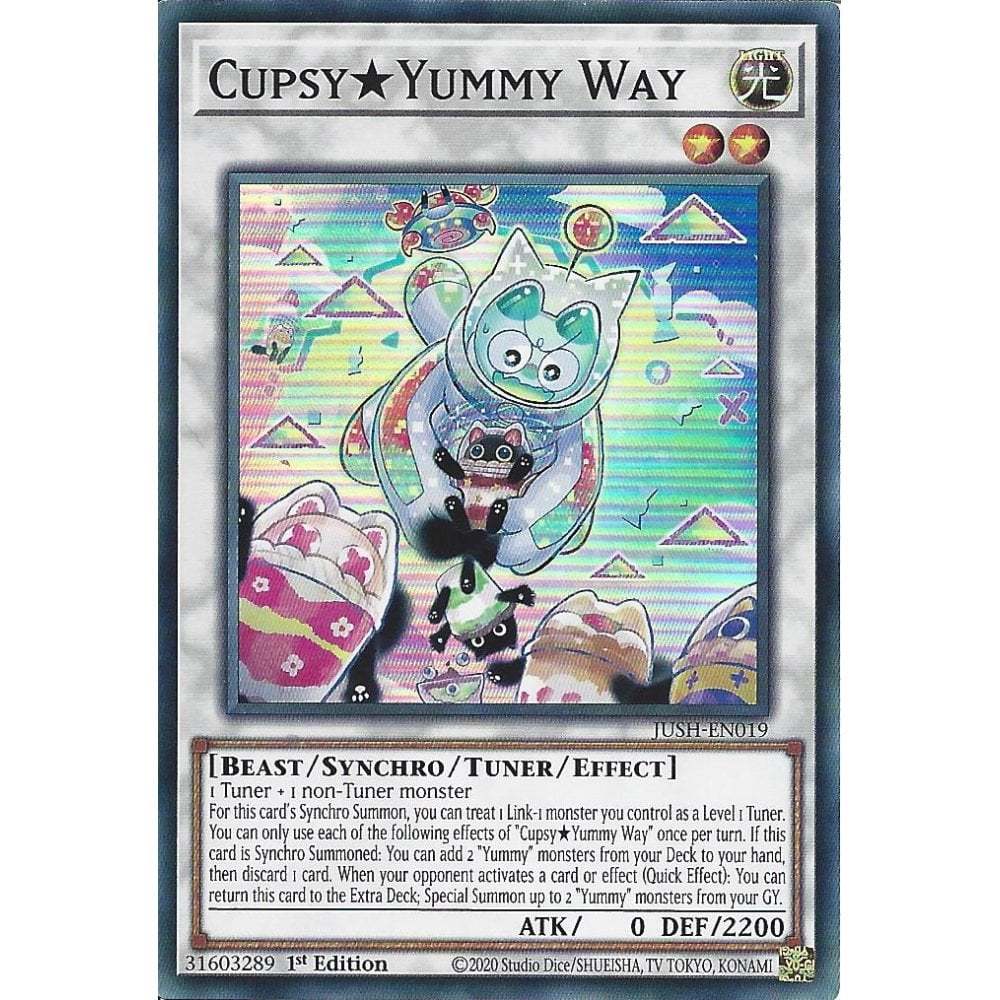 [KW2 Yugioh] [EN-UK] การ์ด JUSH-EN019 Cupsy Yummy Way : การ์ดหายากมาก : รุ่นที่ 1