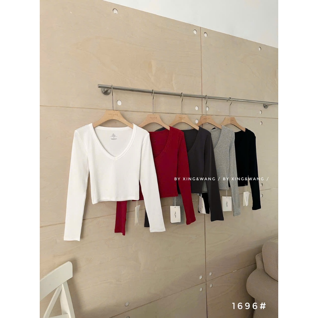 เสื้อยืดแขนยาว M N8.2 BXCW ครอปคอเต่าจั๊ม 1696 XonXen 299PCT