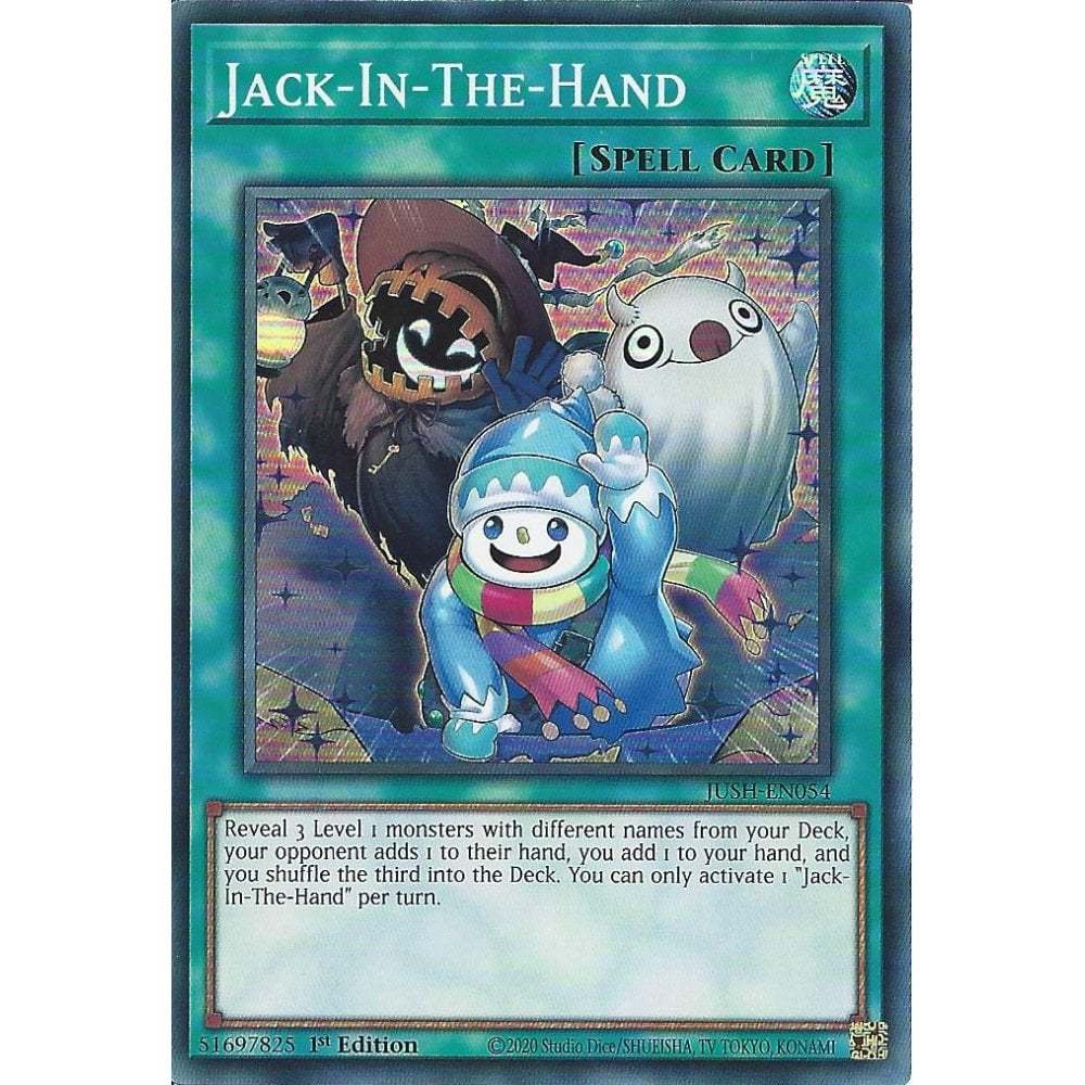 [KW2 Yugioh] [EN-UK] การ์ด JUSH-EN054 Jack-In-The-Hand : การ์ดหายากมาก : รุ่นที่ 1