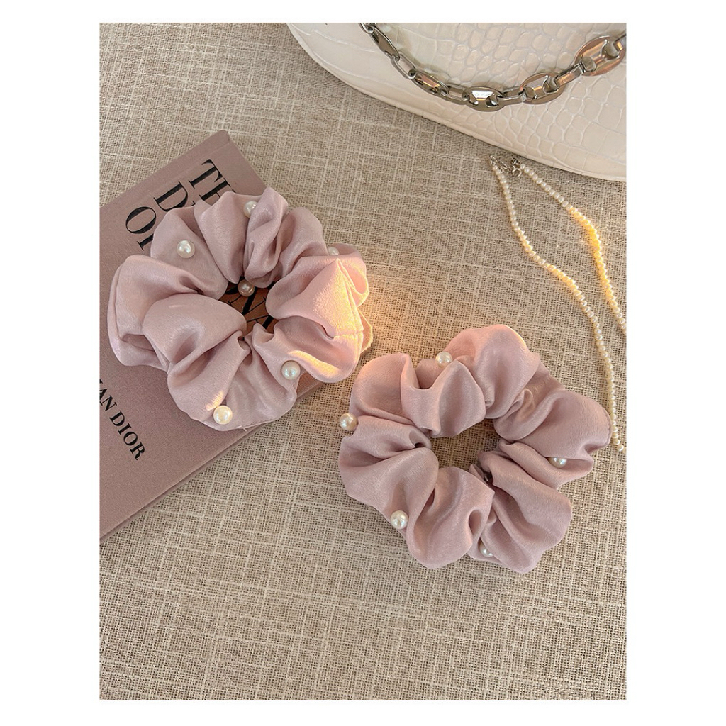 ผ้าผูกผมลูกปัดสีชมพูแฟชั่น Liu Yifei