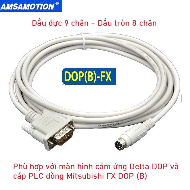 สายเชื่อมต่อ DELTA DOP-FX ระหว่าง Mitsubishi FX PLC ถึง Deltas serial B HMI