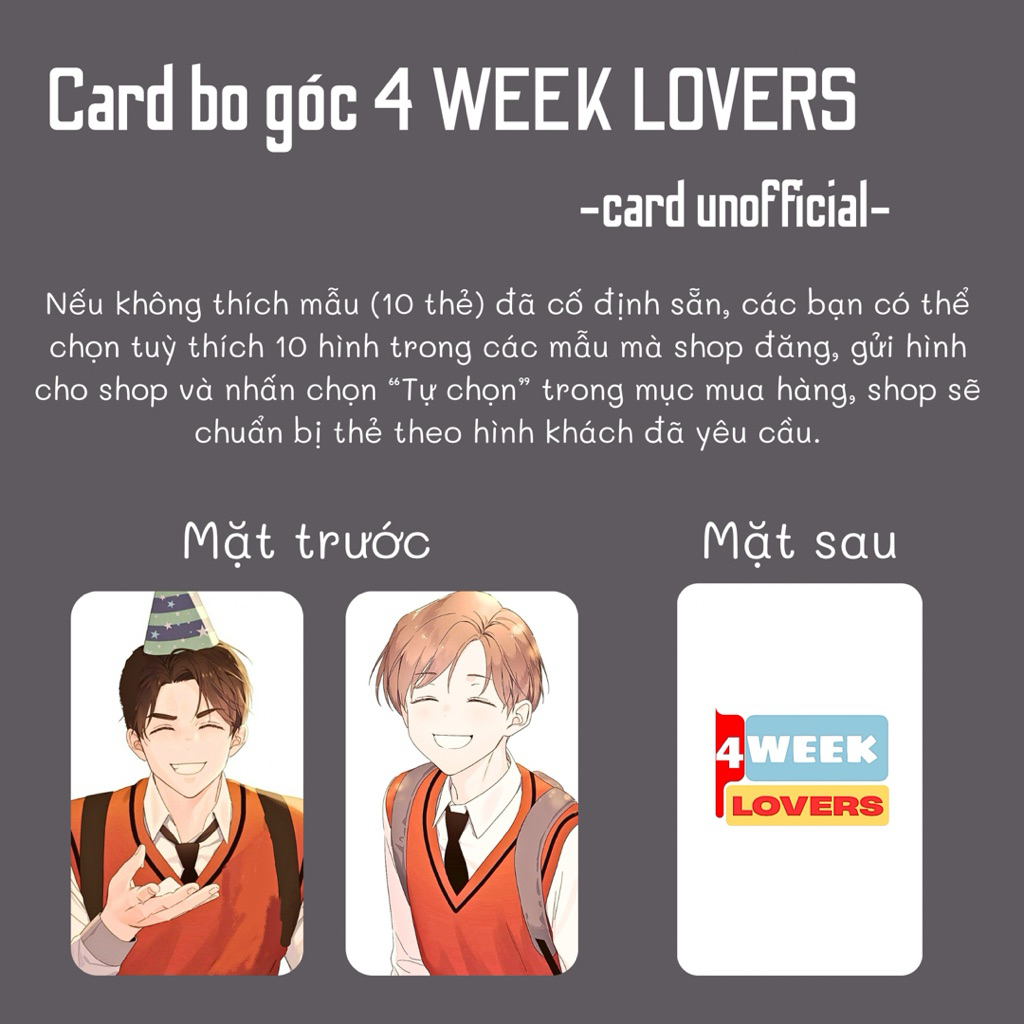 ชุดการ์ด CORNERED 10 ใบ 4 WEEK LOVERS
