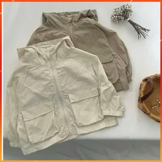 เสื้อแจ็คเก็ตกันแดดสําหรับเด็กผ้าลดริ้วรอยน่ารักและเย็น
