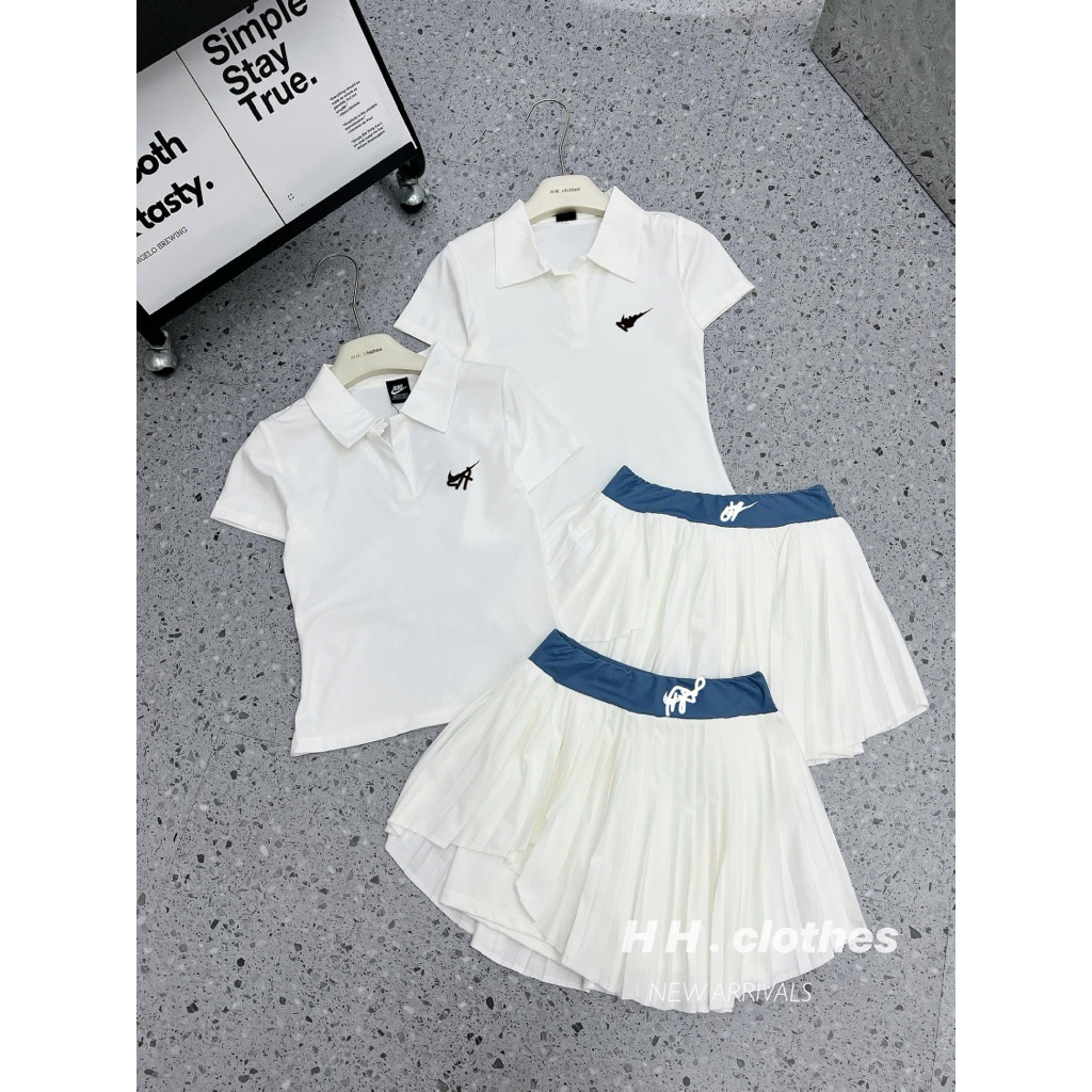 ชุดกีฬา LunaClassy เข็มขัดสีขาว Blue Mark GS ขัดพร้อมกางเกงป้องกัน HH9219