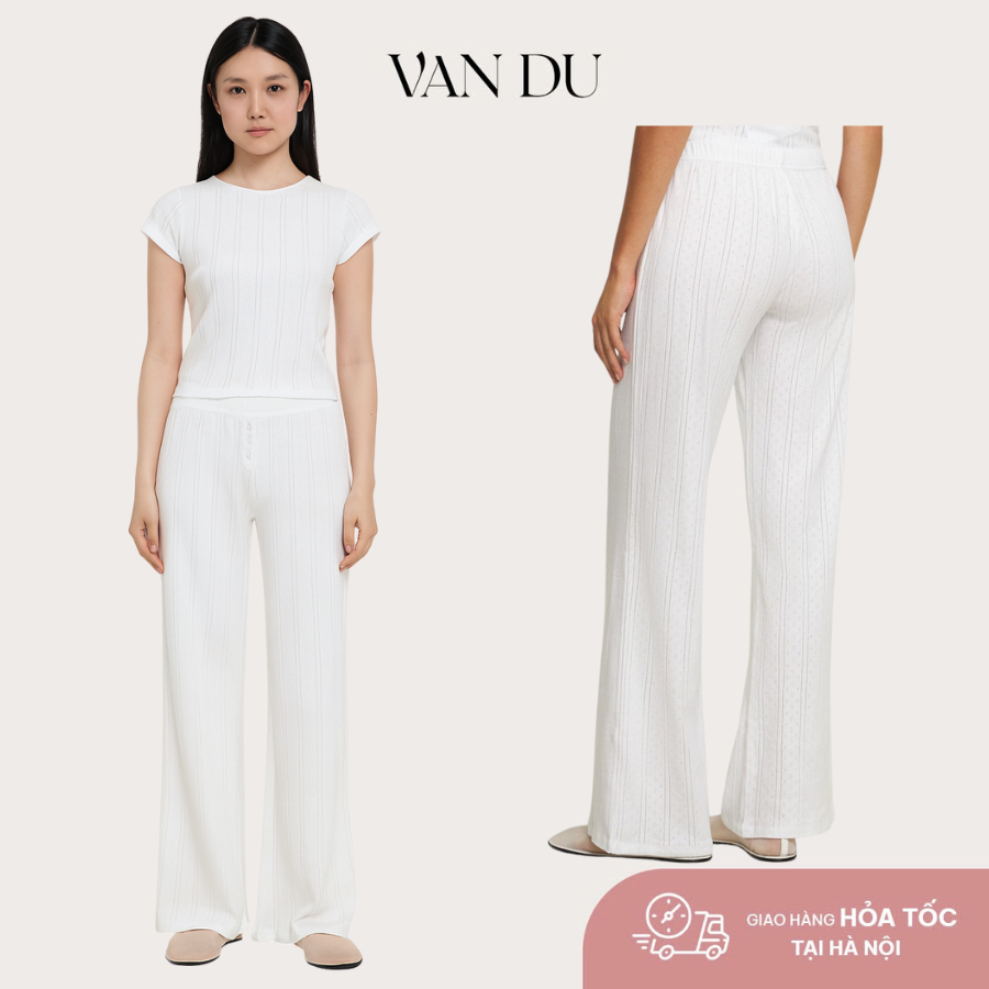 Brigitte VD18 VAN DU 4-Way Stretch Cotton Womens Home Clothing Set