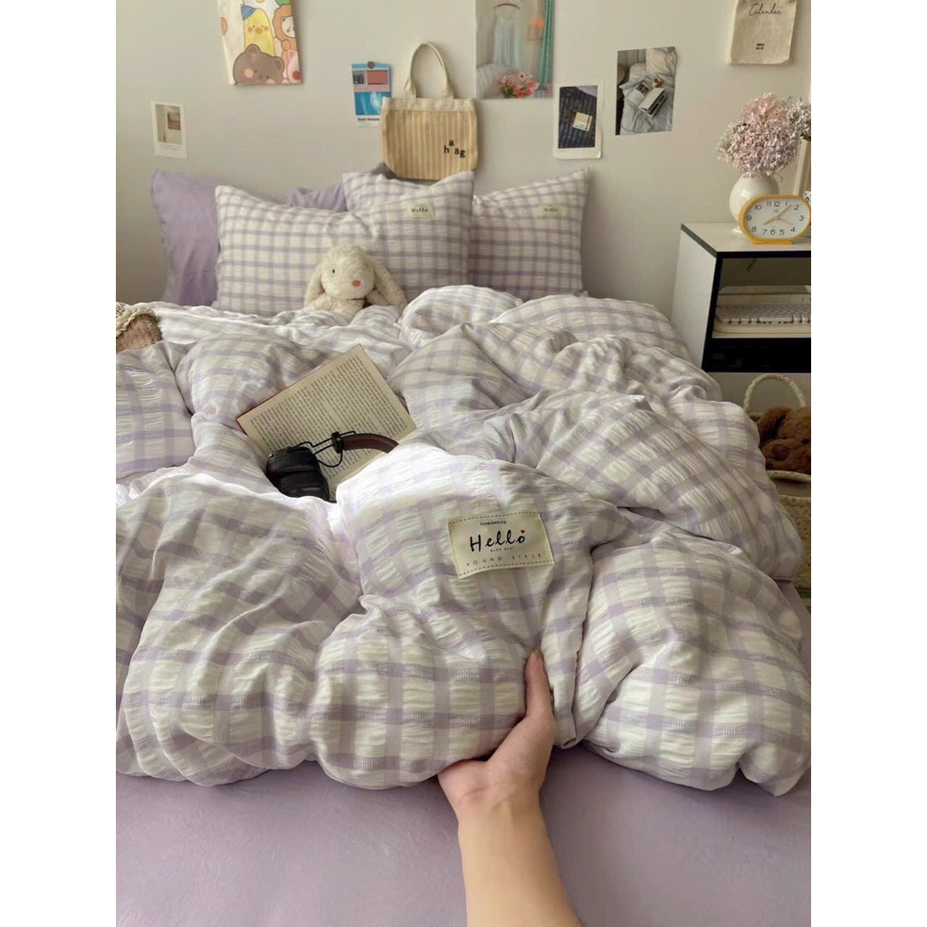 Van su shop- ผ้าปูที่นอน Hello youth มีระบาย