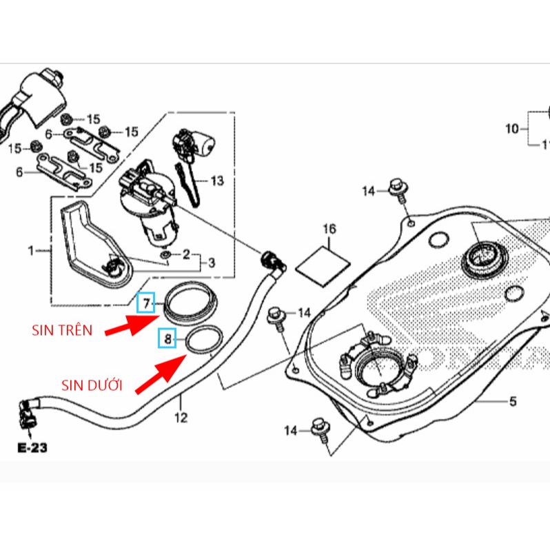 ปะเก็นถังน้ํามัน และชุดซีลเชื้อเพลิง 2 ชิ้น (17518ghbb603 / 17572GHB601) ร้านค้าผู้ชาย