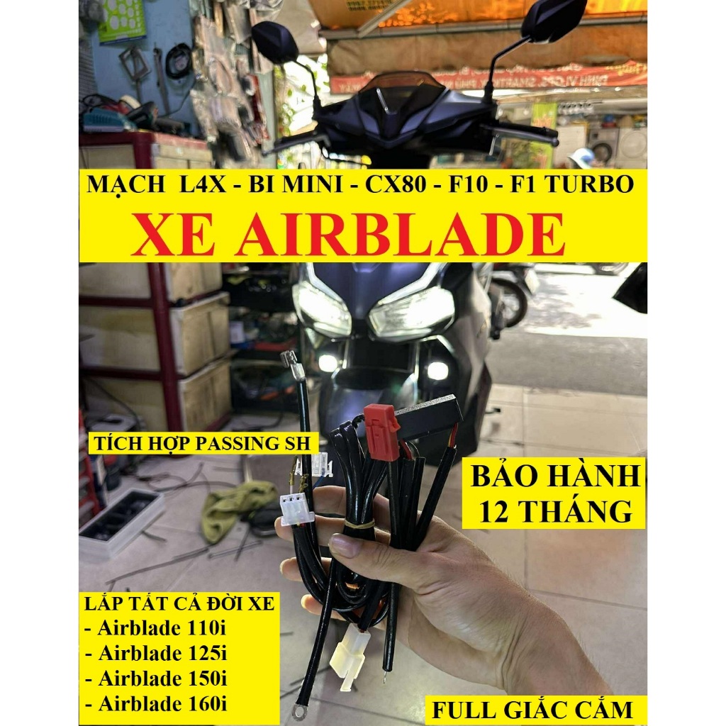 วงจรสําหรับติดตั้ง m60 l4x mini ball light kenzo.cx80 F1 Turbo สําหรับรถยนต์ AIRBLADE (AB) พร้อม Aut