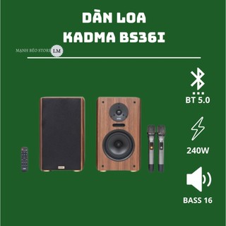 Dàn loa karaoke hi-fi - KADMA BS36i 240W, Bass 16 - kèm 2 micro không dây uhf chống hú - Bảo hành hãng 12 tháng