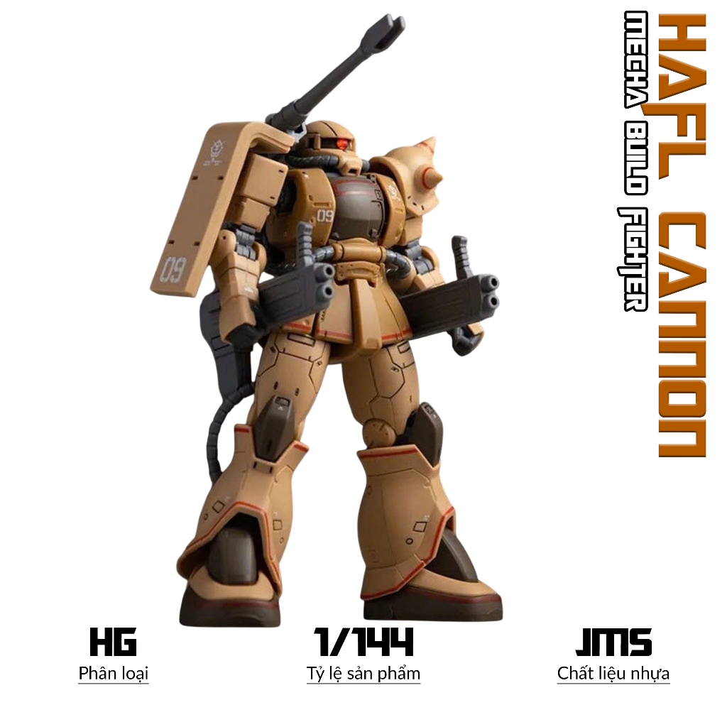 HG JMS Zaku Hafl Cannon Model, ชุดสูทมือถือ 1/144, ของเล่นประกอบพลาสติก