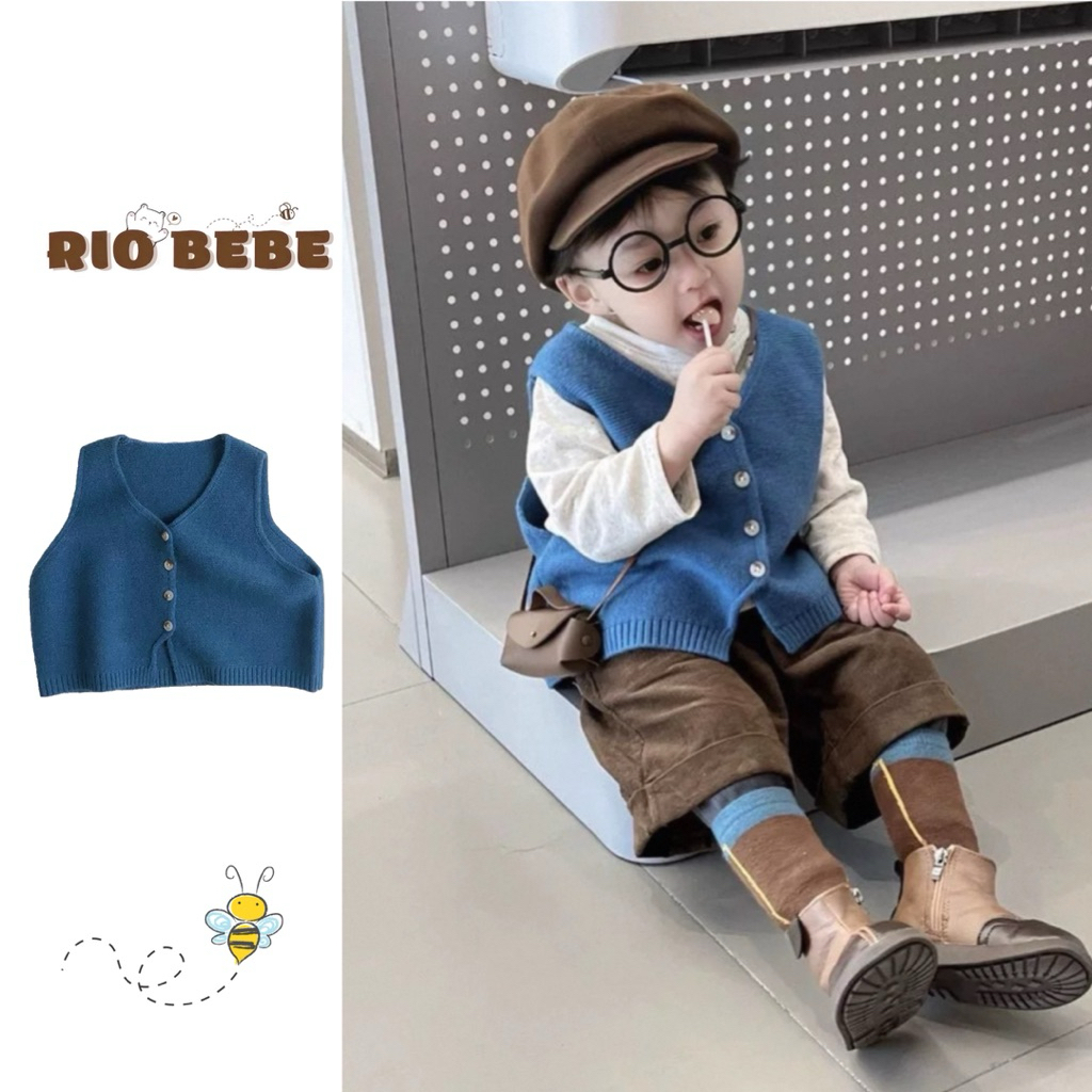 [QCCC-MQ] เสื้อสเวตเตอร์ถัก MQueen BLUE พร้อมคอเต่าสําหรับพีซีเกาหลี เสื้อผ้าผสมเด็ก อบอุ่นสําหรับฤด