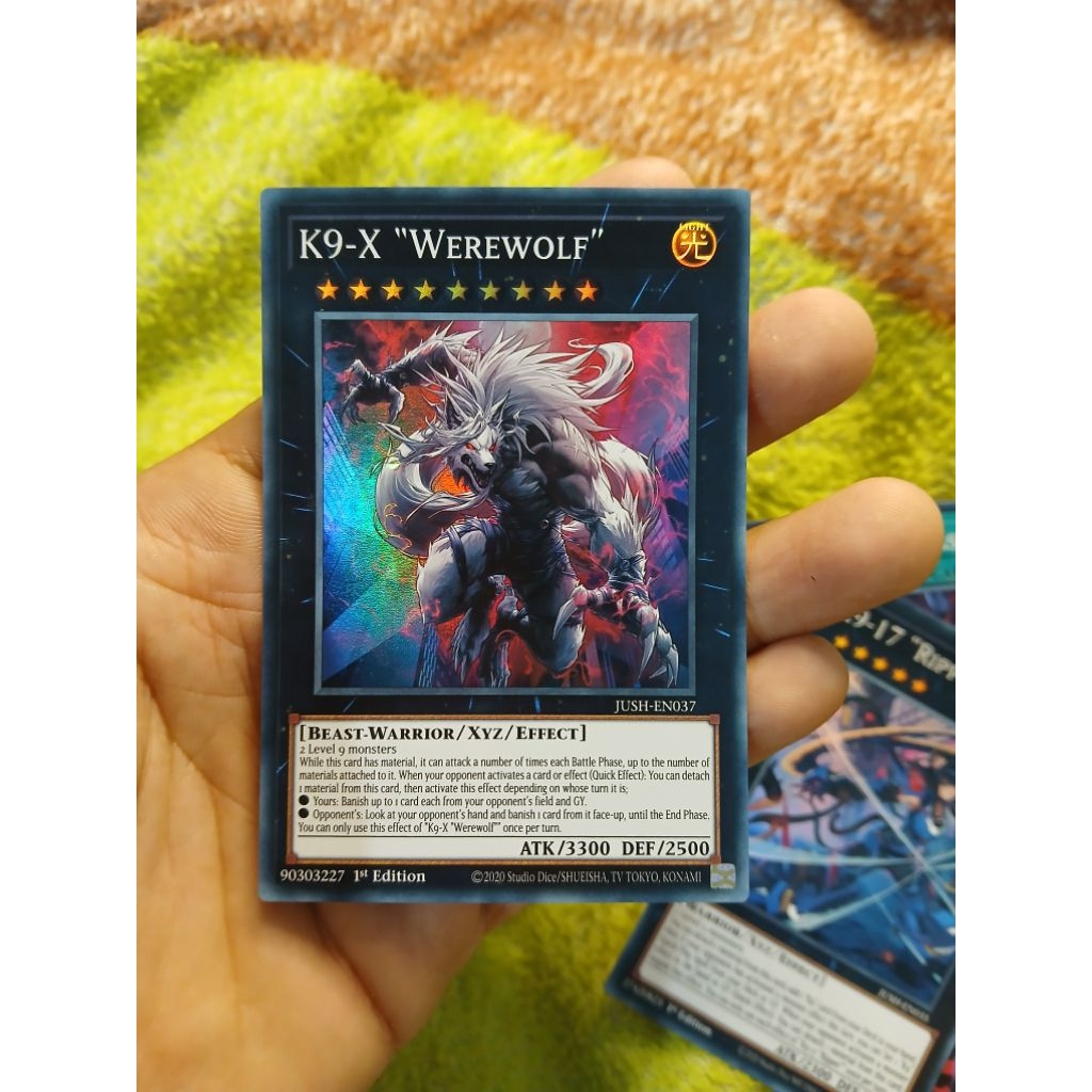 [Yugioh Bien Hoa Store] การ์ด 1 ใบ K9-X "Werwolf" - JUSH-EN037 - Super Rare 1st Edition