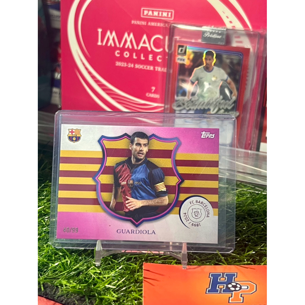 การ์ดฟุตบอล Pep Guardiola /99 Topps Barcelona 2024/25
