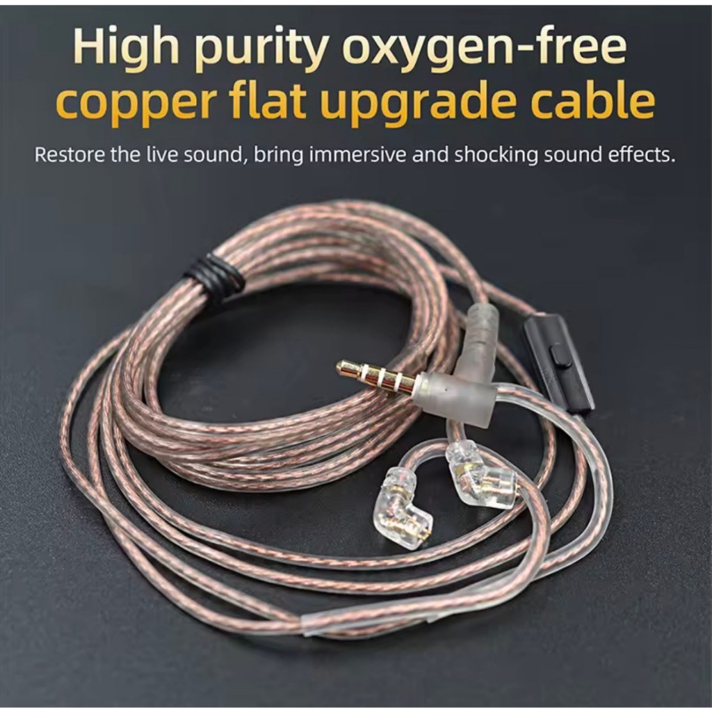 สายทองแดงทดแทน KZ Type C สําหรับหูฟัง เช่น ZSN Pro, ZS10 Pro, ZSX....