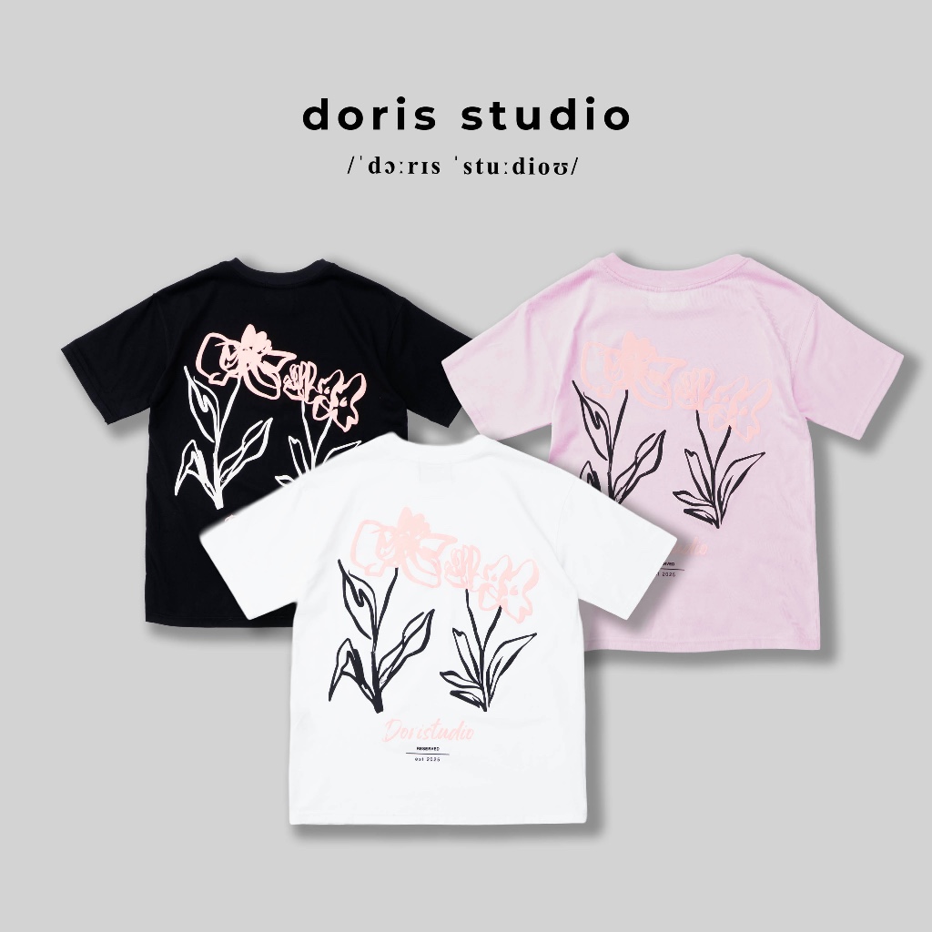 [Opening Deal] เสื้อยืด Doris / Doris Flowers / ฟอร์ม unisex