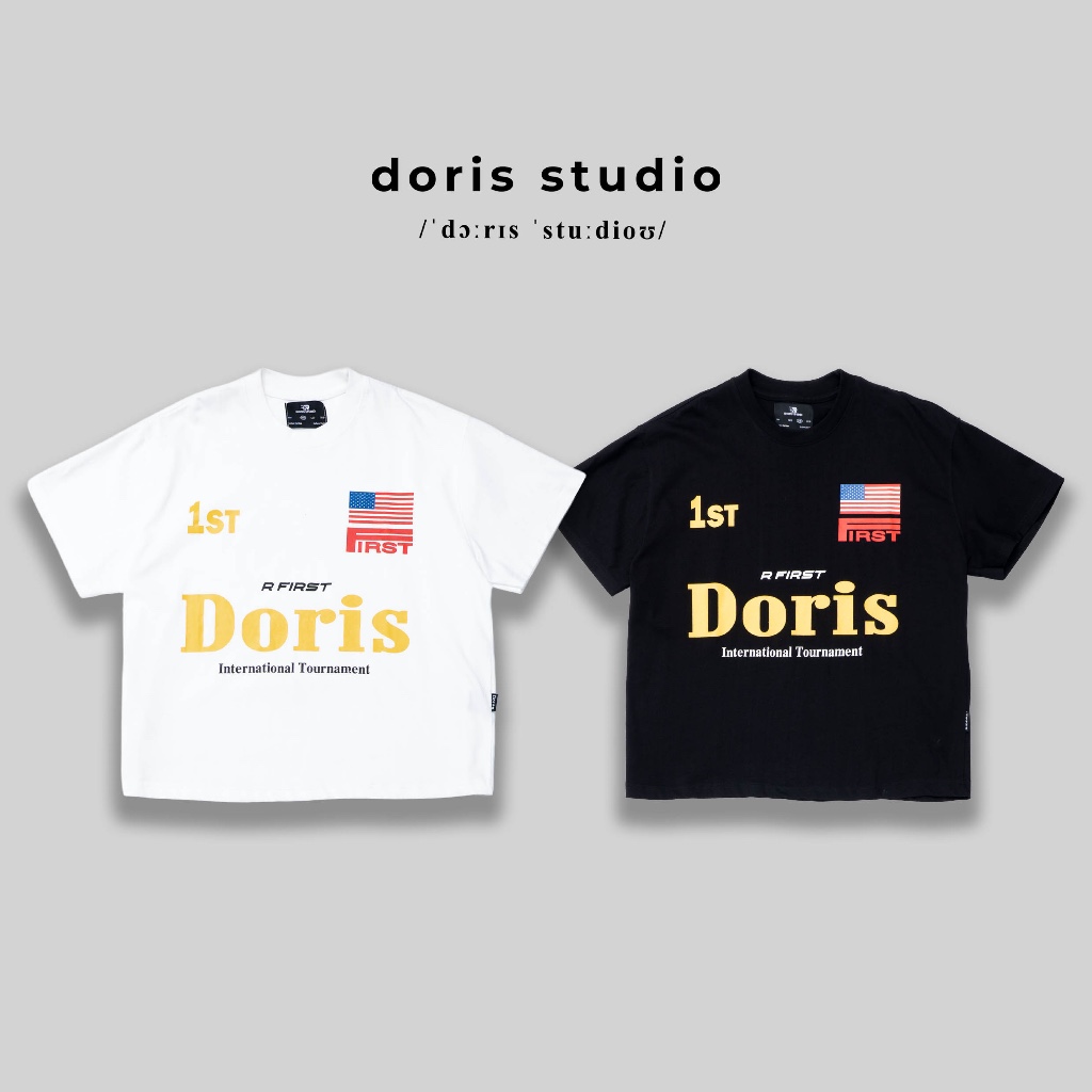 Doris / Doris USA เสื้อยืดกล่องใหญ่ / ฟอร์ม unisex
