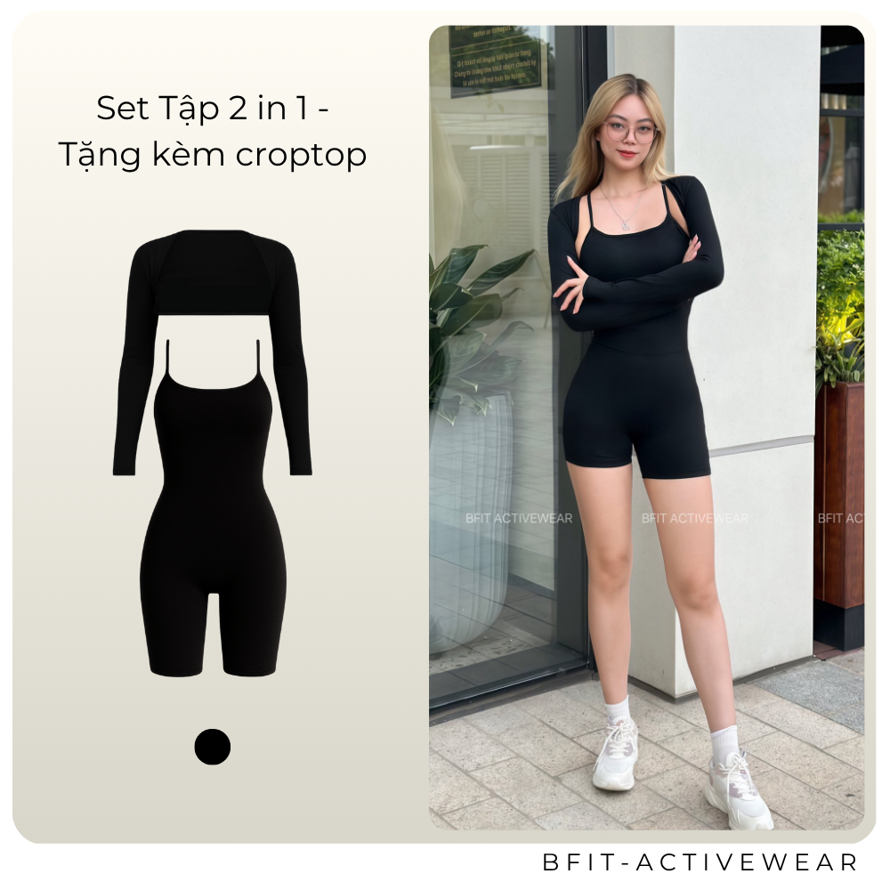 ชุดออกกําลังกาย 2 in 1 ใส่ 2 สาย Bfit BN0222-02