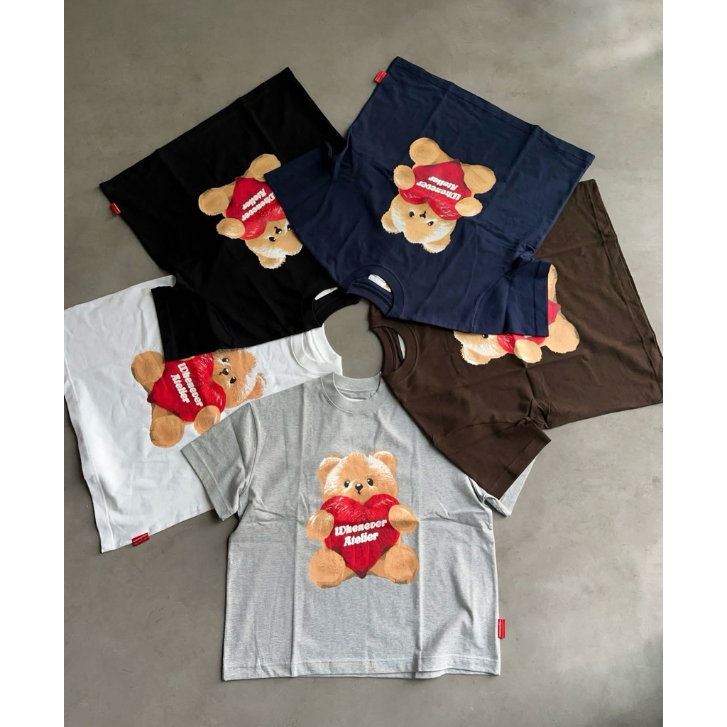 BEAR Whenever BEAR เสื้อยืด Five Colours Black / White / Grey / Brown / Navy Blue (ป้าย BEAR ครบและแถมเมื่อกระเป๋า)